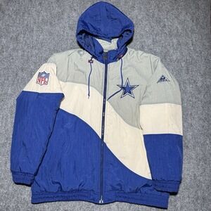 Vintage Dallas Cowboys Jackets Mens XL Blue NFL Football Apex One Pro Line 90s
